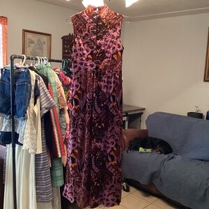 Velvet 70s dress
